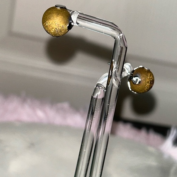 Goldstone Stud Earrings - Picture 1 of 3